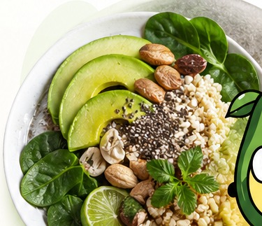 Bowl saludable con aguacate